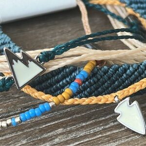 Pura Vida Multicolor Mountain Charm Bracelets